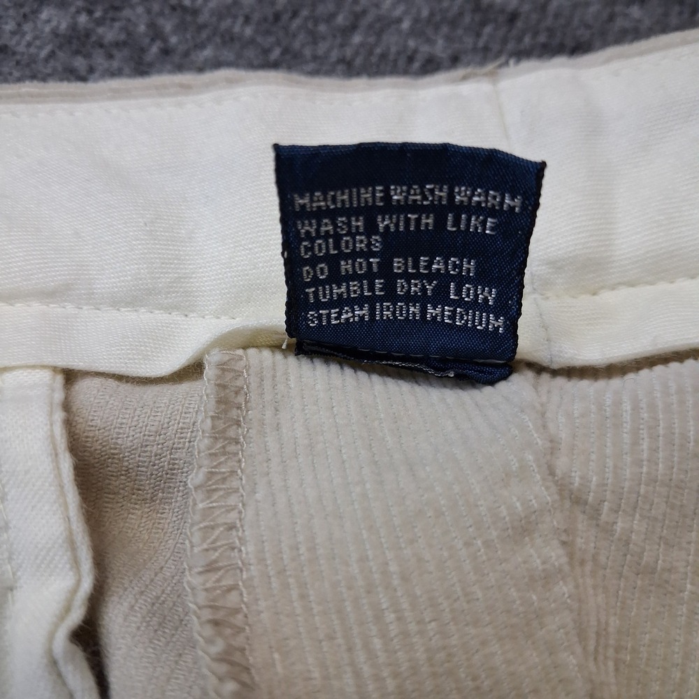 Polo Ralph Lauren Siena Corduroy Pants Mens 36x31 Pleated Cuffed Cotton Preppy - Picture 9 of 16